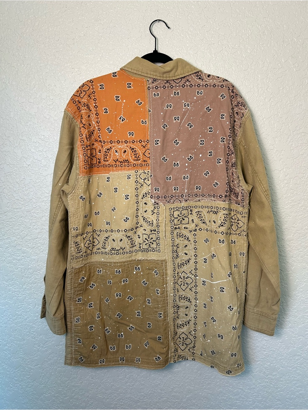 Free People “Swept Up” Shirt Jacket Bandana Patchwork - Picture 5 of 5
